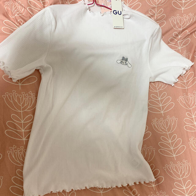 GU(ジーユー)のGU リブメローT(半袖)SANRIO シナモン レディースのトップス(Tシャツ(半袖/袖なし))の商品写真