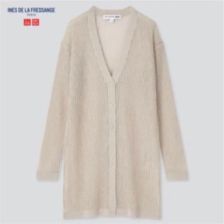 ユニクロ(UNIQLO)の新品！ユニクロ　イネス　カーディガン　Lサイズ(カーディガン)