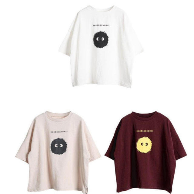 ジブリ(ジブリ)のまっくろくろすけ風Tシャツ キッズ/ベビー/マタニティのキッズ服女の子用(90cm~)(Tシャツ/カットソー)の商品写真