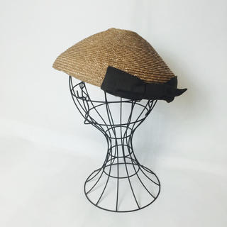 カシラ(CA4LA)の麦わら リボン ベレー帽(ハンチング/ベレー帽)