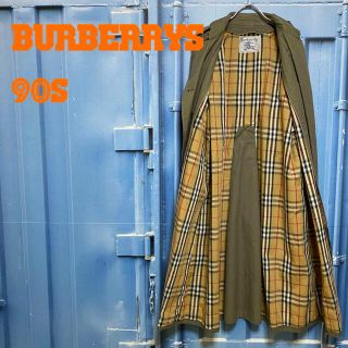 バーバリー(BURBERRY)の90s BURBERRY ノバチェック柄 トレンチコート old 玉虫色 古着(トレンチコート)