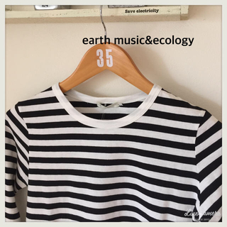 アースミュージックアンドエコロジー(earth music & ecology)のearth music&ecology ボーダーTシャツ(Tシャツ(長袖/七分))