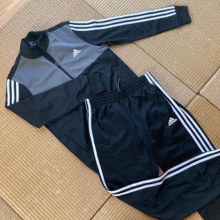 アディダス(adidas)のゆーママ様専用　adidas ジャージ　黒×グレー　160cm(その他)