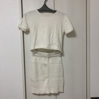 マウジー(moussy)のmoussy ニット スカート セットアップ(ミニスカート)