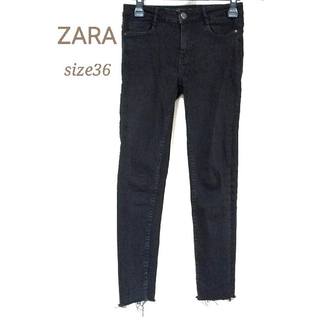 ZARA(ザラ)の【本日限定価格22時迄】 ザラ スキニー パンツ レディース ブラック 36 レディースのパンツ(スキニーパンツ)の商品写真