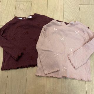 ザラキッズ(ZARA KIDS)のZARAキッズ　ロンTセット　サイズ違い(Tシャツ/カットソー)