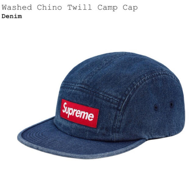supreme 18ss Washed Chino Twill Camp Cap