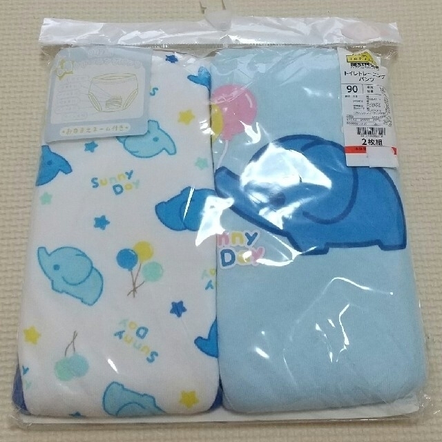 AEON(イオン)のトレーニングパンツ  90cm  6層2枚入×2袋 キッズ/ベビー/マタニティのおむつ/トイレ用品(トレーニングパンツ)の商品写真