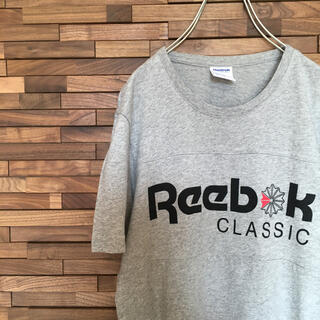 リーボック(Reebok)の美品！Reebok Tシャツ ビッグロゴ グレー Sサイズ(Tシャツ/カットソー(半袖/袖なし))