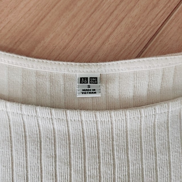 UNIQLO(ユニクロ)の【美品】ユニクロ ワイドリブリラックスチュニック S レディースのトップス(Tシャツ(長袖/七分))の商品写真