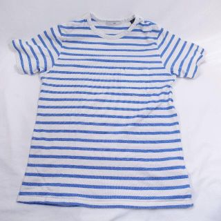 シップス(SHIPS)の■SHIPS Tシャツ　白と青ボーダー　メンズM(Tシャツ/カットソー(半袖/袖なし))