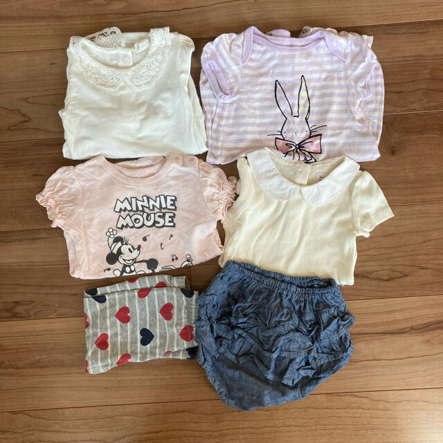 GAP(ギャップ)の【まとめ売り】GAP H &M 女の子　ロンパース　ズボン　70センチ キッズ/ベビー/マタニティのベビー服(~85cm)(ロンパース)の商品写真