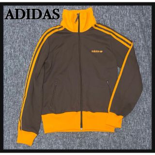 アディダス(adidas)のadidas 国旗タグ ブラウンカラージャージ 美品(ブルゾン)