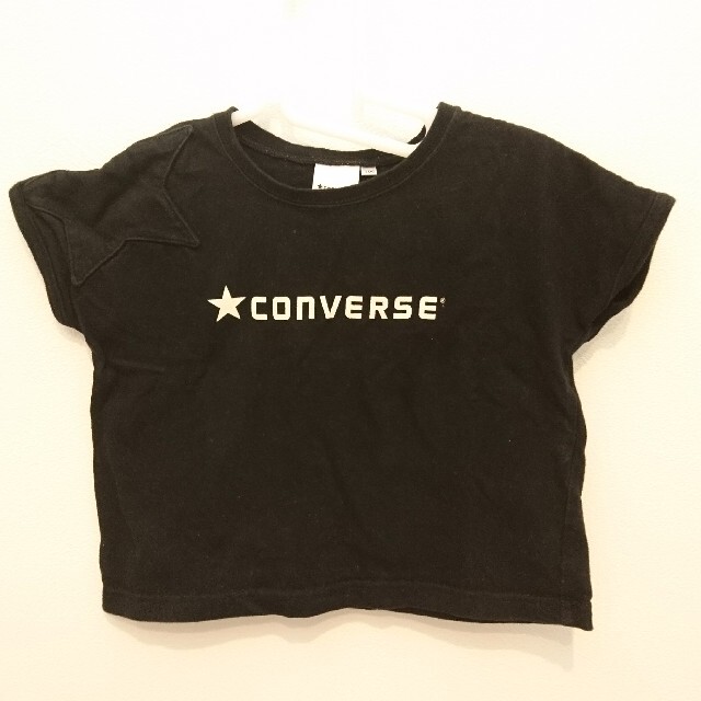 CONVERSE(コンバース)のCONVERSE（BRANSHES）半袖Tシャツ（黒・中古） キッズ/ベビー/マタニティのキッズ服男の子用(90cm~)(Tシャツ/カットソー)の商品写真