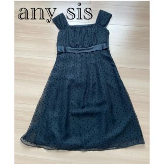 エニィスィス(anySiS)のany sis ドットワンピースドレス(ひざ丈ワンピース)