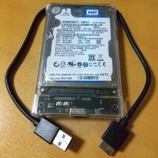 ヒタチ(日立)の77h★高速USB3.0★500GBポータブル型外付HDD★プレステ系用に調整(PC周辺機器)