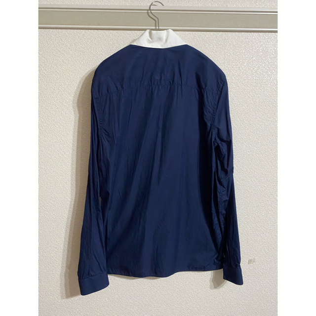 PRADA - PRADA プラダ 13ss バイカラーシャツ ネイビーの通販 by PRADA - PRADA プラダ 13ss バイカラーシャツ ネイビーの通販 by