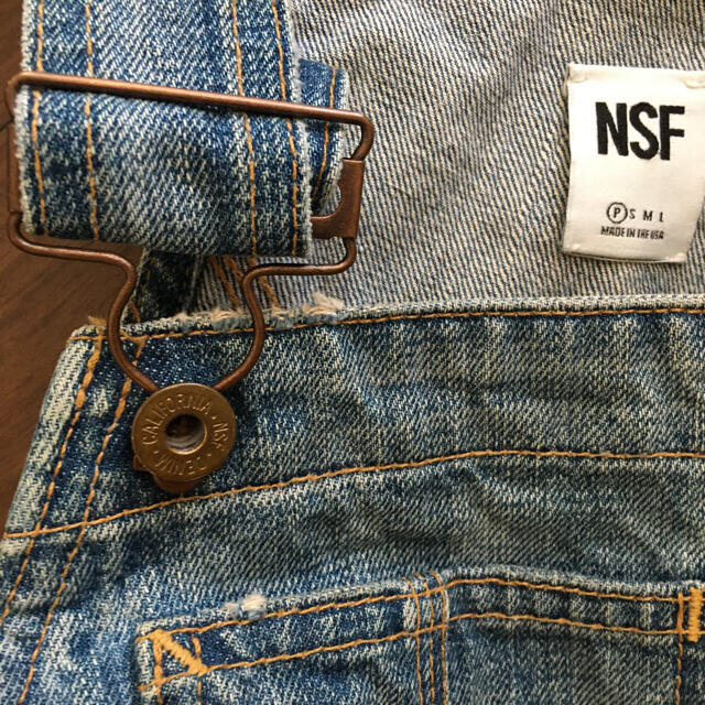 NSF エヌエスエフ WHITE デニム加工オーバーオール