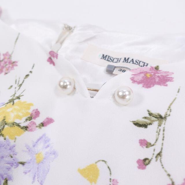 MISCH MASCH(ミッシュマッシュ)の■MISCH MASCH　ワンピース　ホワイト・花柄　レディースM レディースのワンピース(ロングワンピース/マキシワンピース)の商品写真