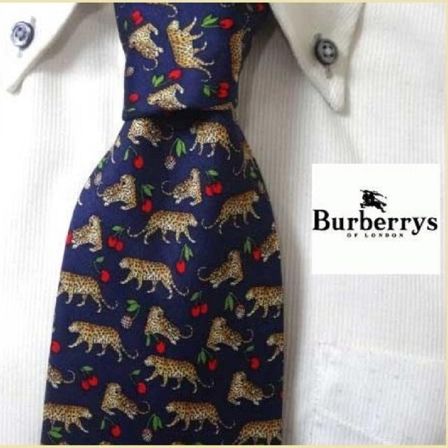 BURBERRY(バーバリー)の美品★バーバリーBURBERRYS  ★ ヒョウ総柄高級シルクネクタイ★  希少 メンズのファッション小物(ネクタイ)の商品写真