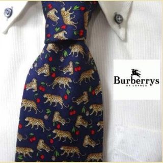 バーバリー(BURBERRY)の美品★バーバリーBURBERRYS  ★ ヒョウ総柄高級シルクネクタイ★  希少(ネクタイ)