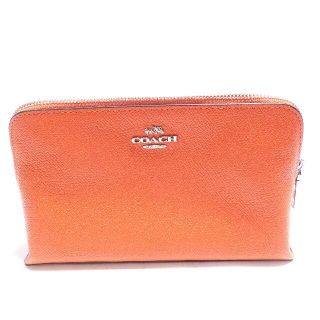 コーチ(COACH)のCOACH　コスメポーチ　レディース　オレンジ(ポーチ)