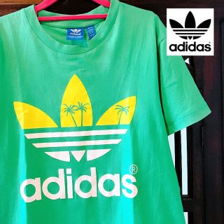 アディダス(adidas)のアディダス オリジナルス ヤシの木 ビッグロゴ 南国 タンクトップ Tシャツ (Tシャツ/カットソー(半袖/袖なし))