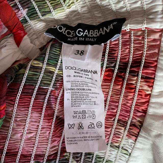 DOLCE&GABBANA(ドルチェアンドガッバーナ)のドルチェ&ガッバーナ ワンピース フラワー ワンピース 38 花柄ワンピース レディースのワンピース(ひざ丈ワンピース)の商品写真