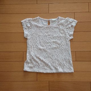 ジーユー(GU)の未使用130cm GU レースデザイン カットソー(Tシャツ/カットソー)