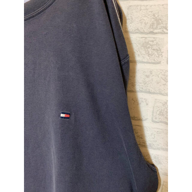 TOMMY HILFIGER(トミーヒルフィガー)の【国内仕入】トミーヒルフィガー　刺繍　袖刺繍　バックプリント　ロンT    M メンズのトップス(Tシャツ/カットソー(七分/長袖))の商品写真