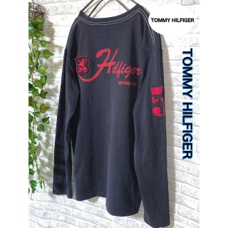 トミーヒルフィガー(TOMMY HILFIGER)の【国内仕入】トミーヒルフィガー　刺繍　袖刺繍　バックプリント　ロンT    M(Tシャツ/カットソー(七分/長袖))