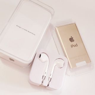 アップル(Apple)の美品 iPod nano 第7世代 16GB ゴールド 箱あり(ポータブルプレーヤー)