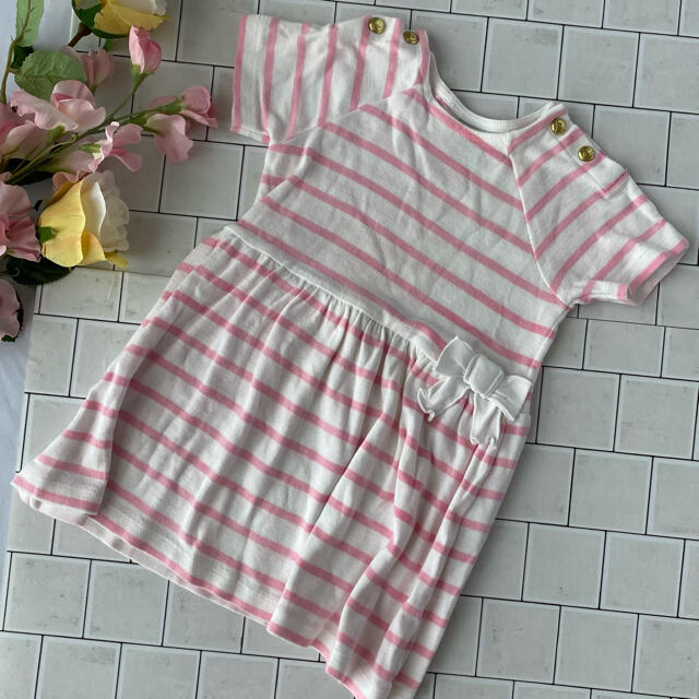 PETIT BATEAU(プチバトー)の女の子 プチバトー PETIT BATEAU ワンピース 80cm 【処分価格】 キッズ/ベビー/マタニティのベビー服(~85cm)(ワンピース)の商品写真