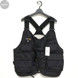 スノーピーク(Snow Peak)の21SS スノーピーク トーンドトラウト キャンプ ベスト 黒 L 新品 釣り(その他)