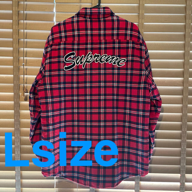 supreme Arc Logo Quilted flannel Shirt