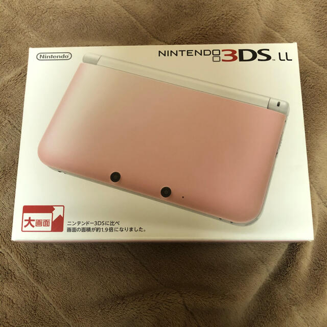 美品　新古品　ニンテンドー3DS LL ピンク×ホワイト任天堂