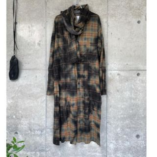 ヨウジヤマモト(Yohji Yamamoto)の20AW ヨウジヤマモト ストール付きロングカーディガン　ガウン(カーディガン)