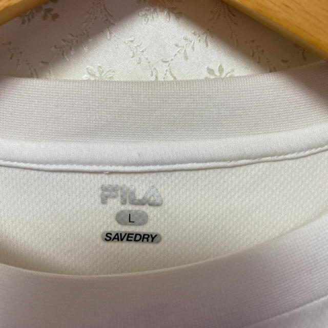 FILA(フィラ)の⭕️ドライ素材⭕️フィラ/FILA⭕️半袖Tシャツ/トレーニングウェア⭕️白 メンズのトップス(Tシャツ/カットソー(半袖/袖なし))の商品写真