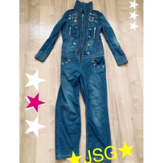 ジェーエスジー(JSG)のKurara様専用　JSG☆デニムつなぎ　星スタッズ(オールインワン)