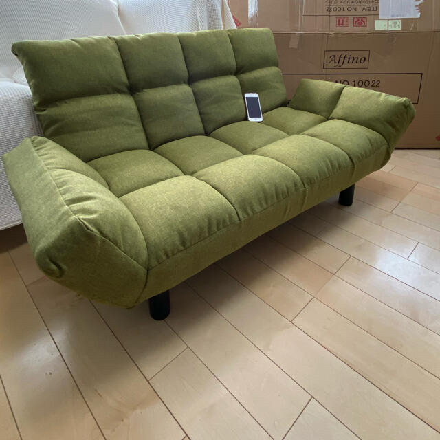 ほとんど新品・未使用」コンパクトソファ2人掛け【直接引き取り】大