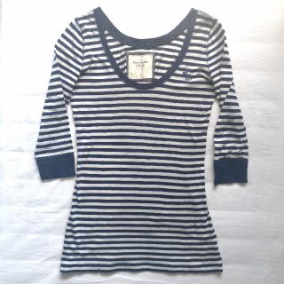 アバクロンビーアンドフィッチ(Abercrombie&Fitch)のAbercrombie&Fitch　ボーダーロングTシャツ(Tシャツ(長袖/七分))