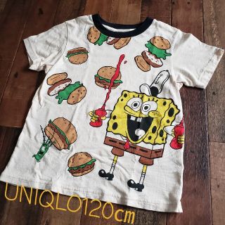 ユニクロ(UNIQLO)のUNIQLO☆スポンジボブTシャツ120㎝(Tシャツ/カットソー)