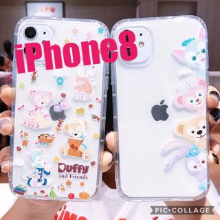 ダッフィー(ダッフィー)の新品 iPhone8 ダッフィー フレンズ スマホケース ディズニー カバー(iPhoneケース)