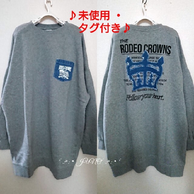 RODEO CROWNS(ロデオクラウンズ)のデニムクラウンOP♡RODEO CROWNS ロデオクラウンズ  新品 タグ付き レディースのワンピース(ひざ丈ワンピース)の商品写真