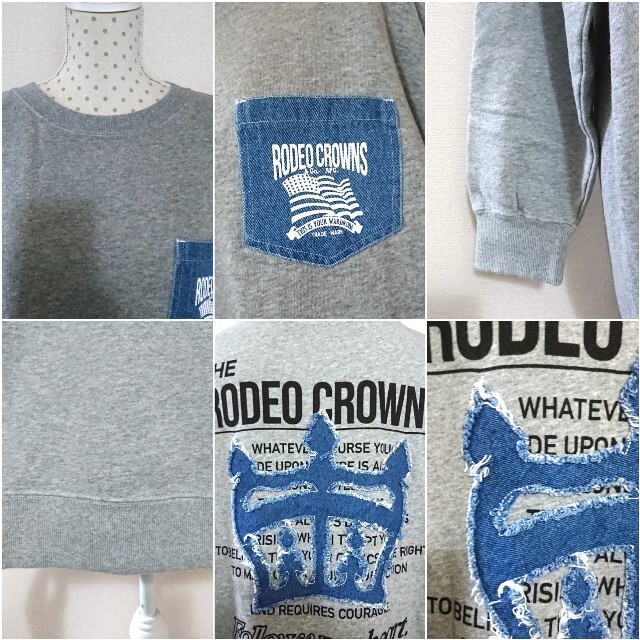 RODEO CROWNS(ロデオクラウンズ)のデニムクラウンOP♡RODEO CROWNS ロデオクラウンズ  新品 タグ付き レディースのワンピース(ひざ丈ワンピース)の商品写真