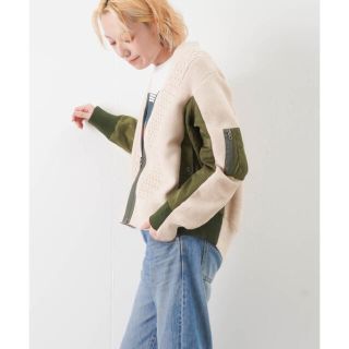 ブランバスク(blanc basque)のBLANC basque ブランバスク ニット×布帛ARMYブルゾン(その他)