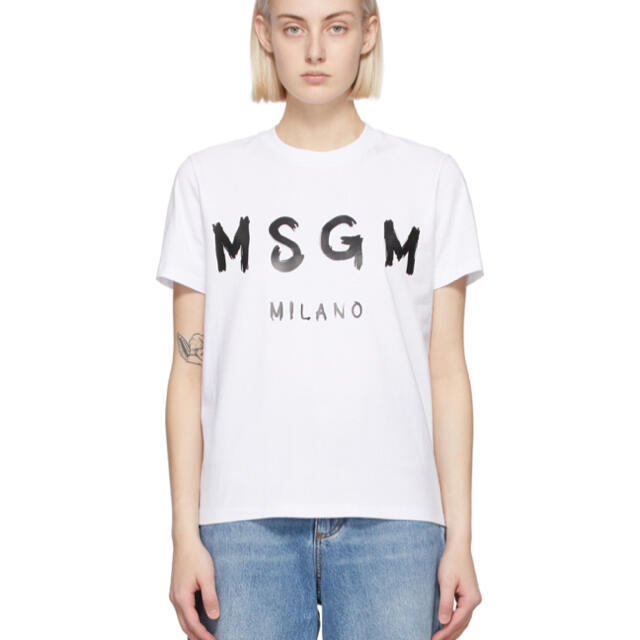 定価18700円　一回着用のみ　MSGM  XS ロゴカットソー　Tシャツ