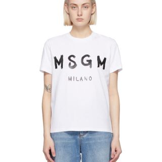 エムエスジイエム(MSGM)の定価18700円　一回着用のみ　MSGM  XS ロゴカットソー　Tシャツ(Tシャツ(半袖/袖なし))