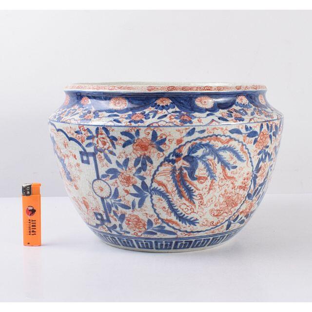 全国送料無料ギフト 中国 R3517C C 飾壷 花文 釉裏紅 青花 陶芸