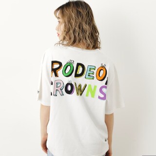 ロデオクラウンズワイドボウル(RODEO CROWNS WIDE BOWL)のホワイトLサイズ(Tシャツ/カットソー(半袖/袖なし))